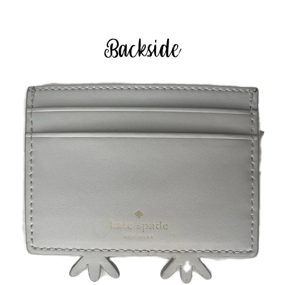 Kate Spade Snow Owl Credit Card Leather Case Gray